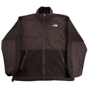 The North Face Jacket Men's Medium Brown Denali Fleece Vented Full Zip Coat